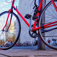 Rotes Fahrrad